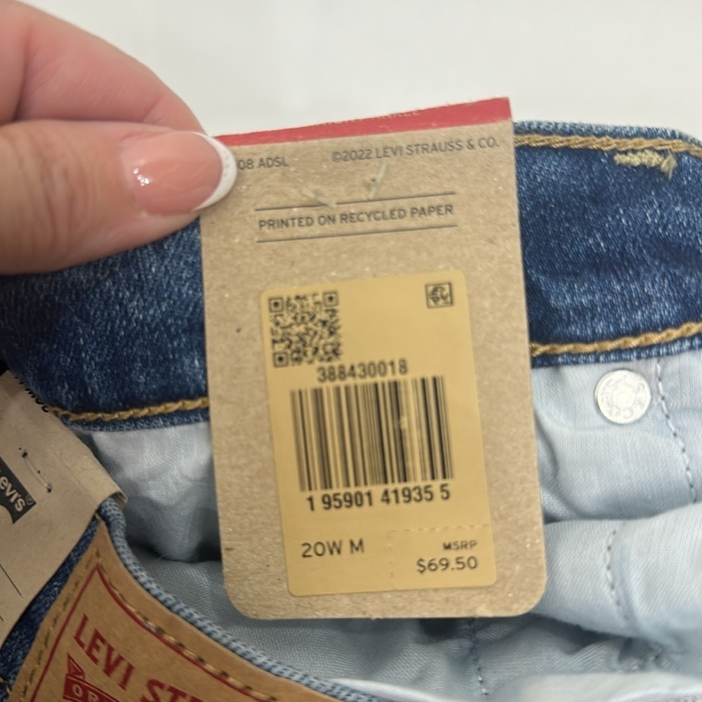 Levi’s women’s rib cage straight ankle button fly jeans size 20 W. NWt. - Picture 11 of 12